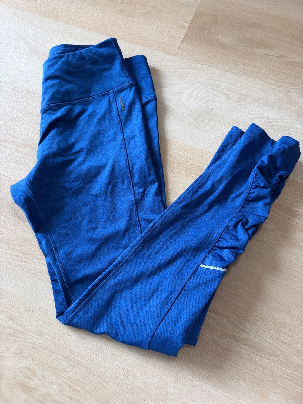 mondetta Women's High-Waist Performance Fleece lined Leggings in Royal Blue